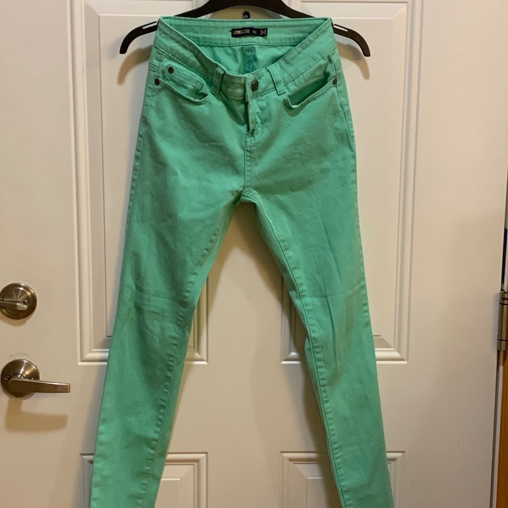 Love Culture- Mint Green Jeans